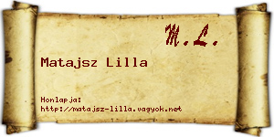 Matajsz Lilla névjegykártya